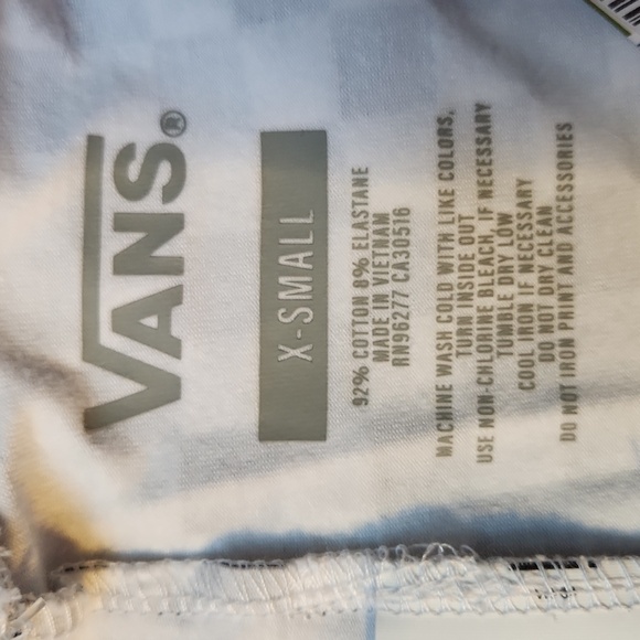 NWT ❗️ Vans of the wall cotton checks  black and white shorts size XS - Picture 10 of 10